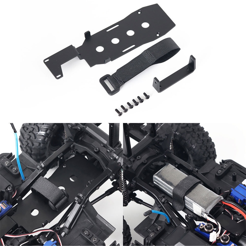 Racing Arcade Cabinet - 1/10 rcクローラー用バッテリー取り付けプレートトレイ,自動車TRX-4 324ホイールベース用