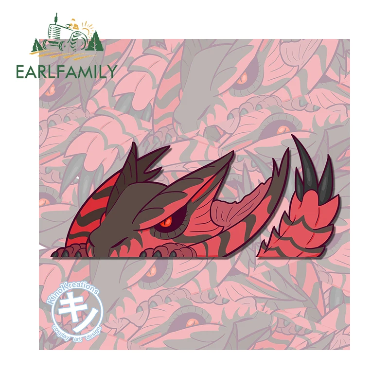 Arcade X - EARLFAMILY 13cm x 5.5cm オリジナルモンスターアートカーステッカー、アーケードゲーム風、見事なモンスターハンターグラフィティデカール、ノートパソコン用、JDMステッカー
