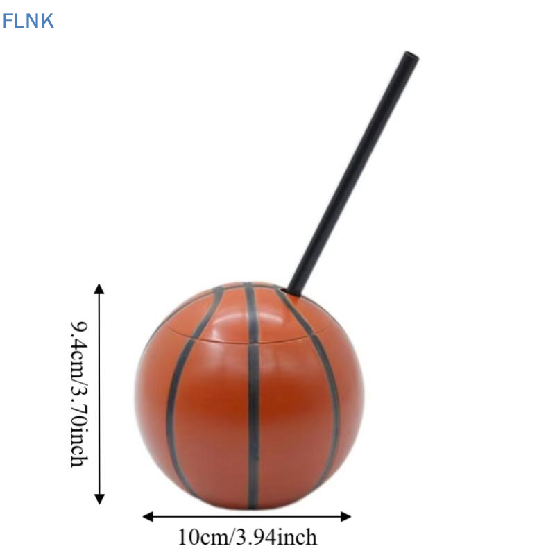 Basketball Arcade Game - 【FC】リアルなプラスチック製バスケットボール型ウォーターカップ（ストローと蓋付き）450/600ML サッカーボール型ドリンクカップ ボール型ストローカップ