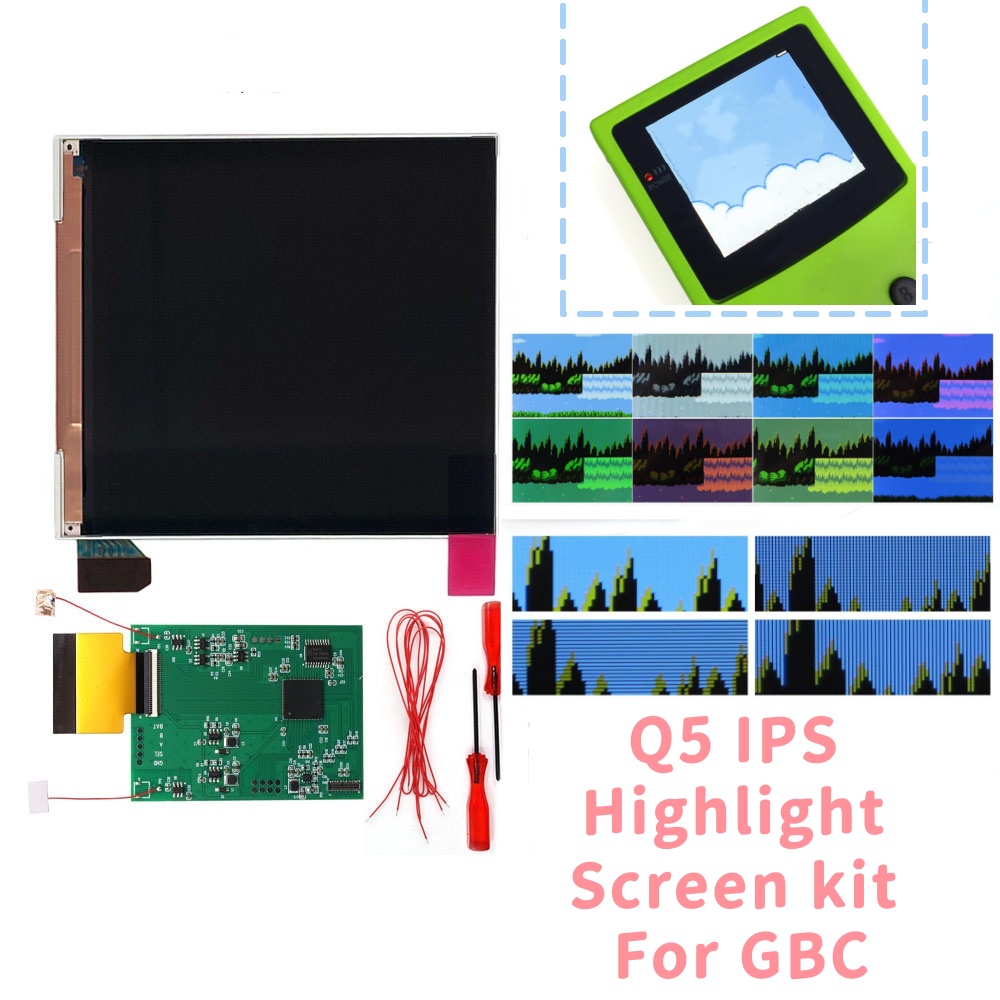 HISPEEDIDO GBC用 3.1インチ Q5 IPS  - Lcd Screen Arcade のレビューと価格