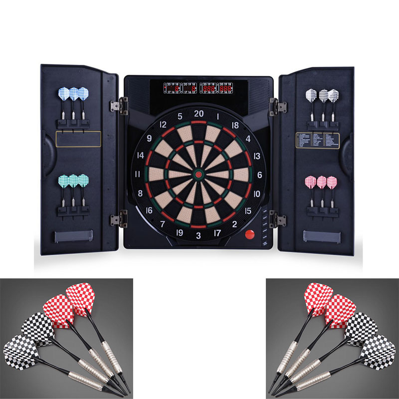 自動スコアリング付き電子ダーツトレイ、折りたたみボックス、ソ - Electronic Dartboard Cabinet のレビューと価格