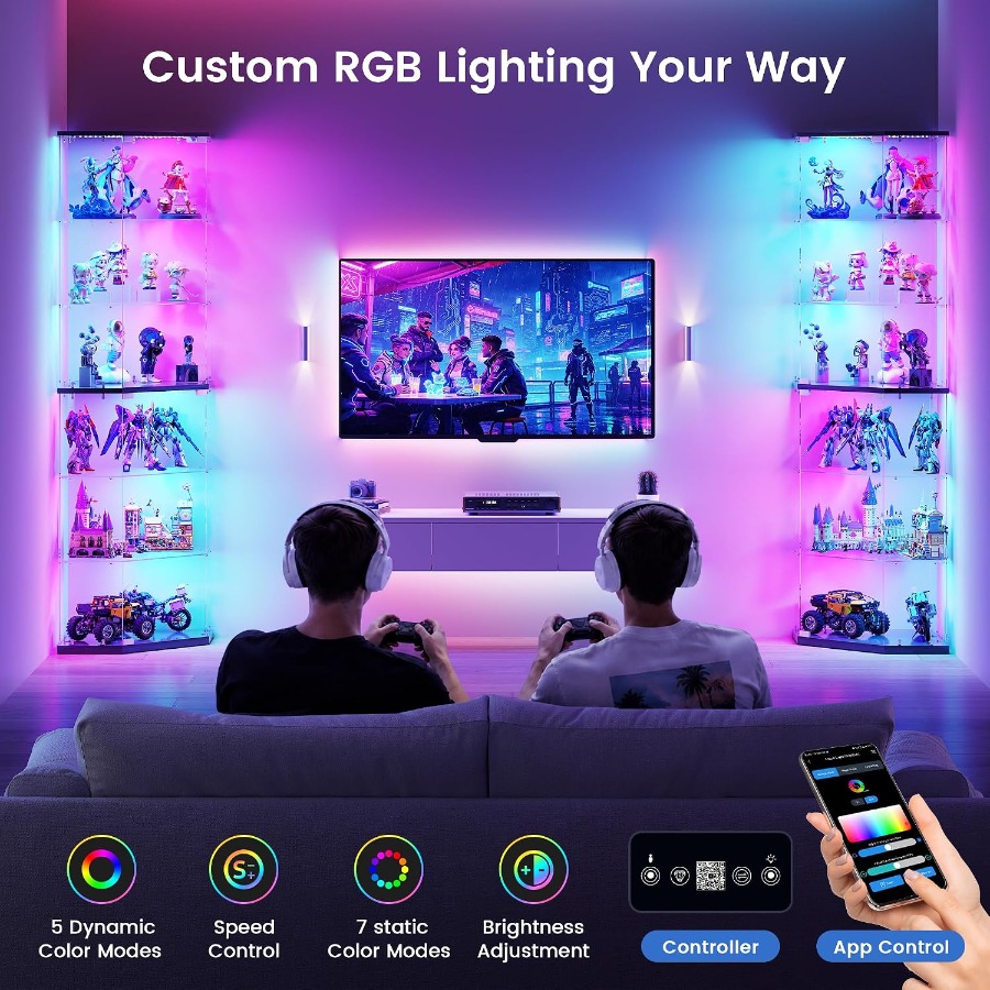 HNEBC 69インチのコーナー型ディスプレイキャビネット。 - Glass Cabinet Display のレビューと価格