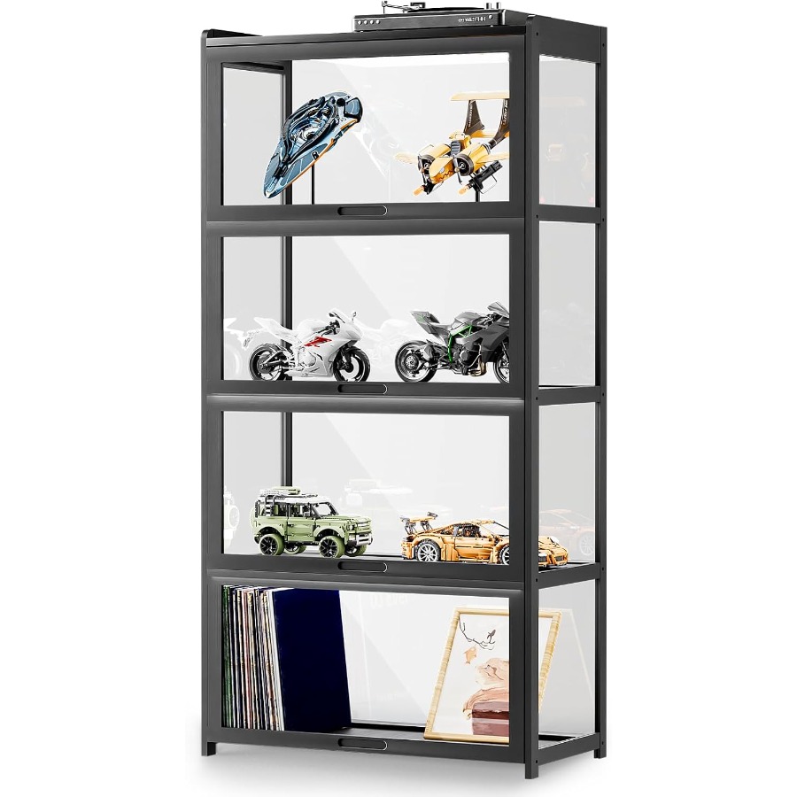 アクリル扉付きの展示用キャビネット - Glass Cabinet Display のレビューと価格