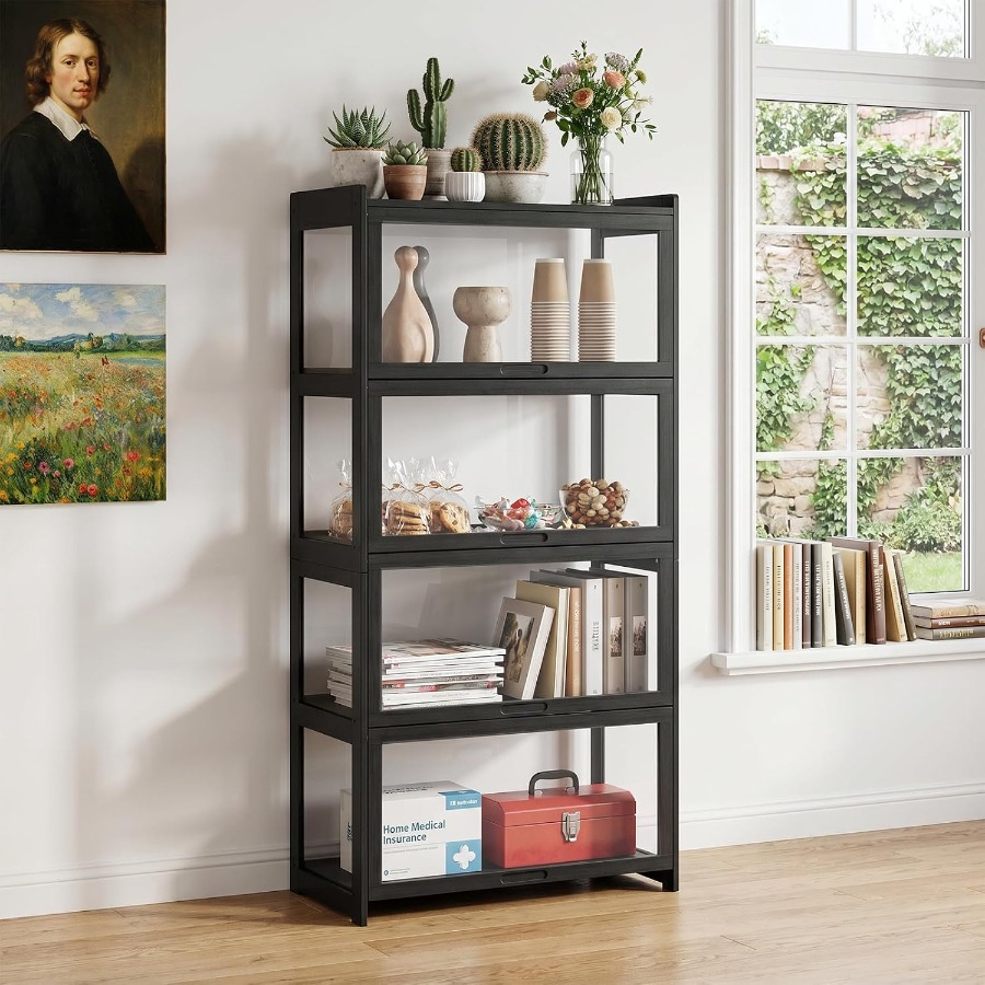 アクリル扉付きの展示用キャビネット - Glass Cabinet Display のレビューと価格